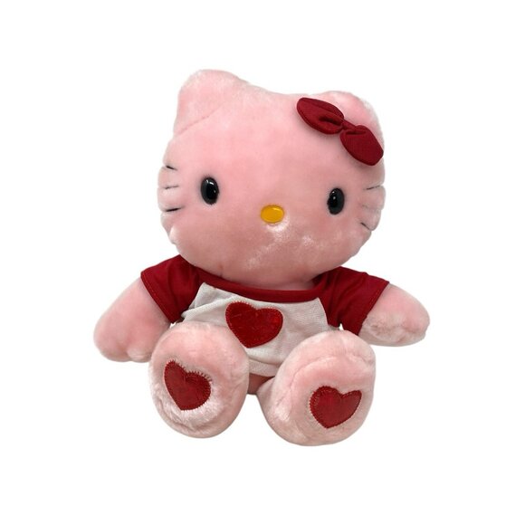 Hello Kitty Pink 12" Plush Heart Feet‎ and T Shirt HTF Rare Stuffed Animal Soft - Picture 1 of 6